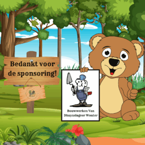 BEDANKT VOOR DE SPONSORING- van dhuynslager wouter